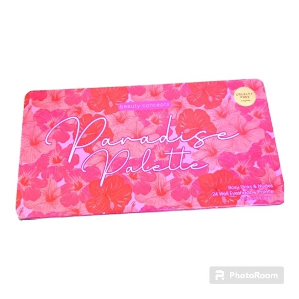 BEAUTY CONCEPTS PARADISE PALETTE 24 COLORS IN ROSY PINKS & NUDES- NWT
